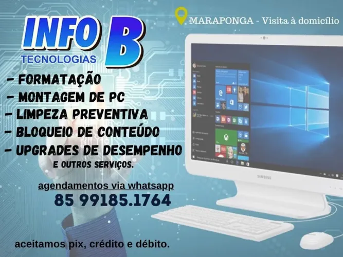 INFO B TECH - Soluções em informática (Windows - MacOS - Upgrades - Limpeza Preventiva)