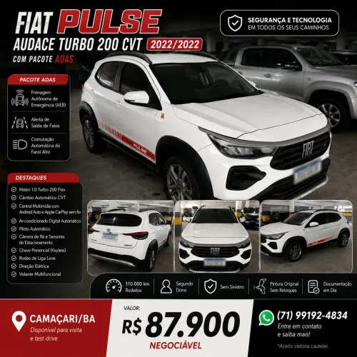 Fiat Pulse Audace 1.0 Turbo 200 Flex Aut. 2022