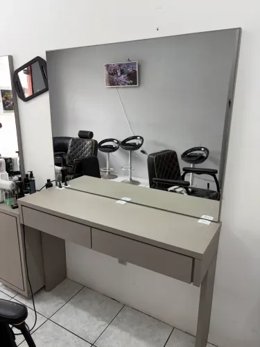 Bancada Espelho Barbeiro Cabeleireiro
