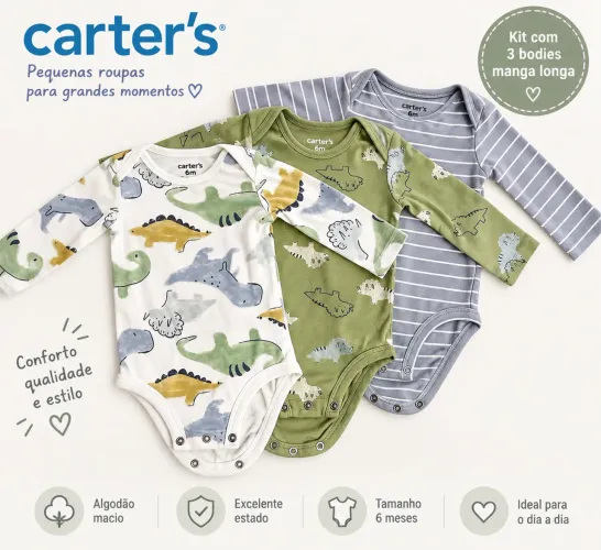 Body Manga Longa Carters