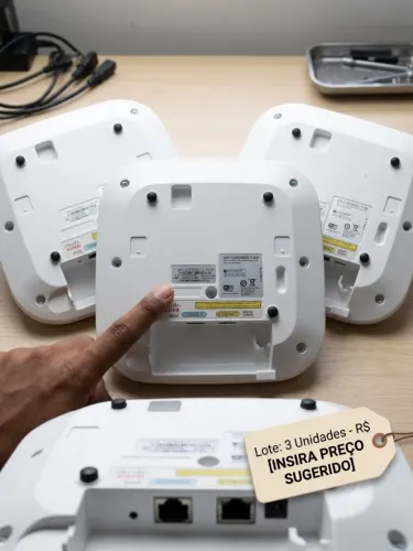 Lote 3x Access Point Cisco Aironet 2600 Series (AIR-CAP2602I-T-K9) - Dual Band