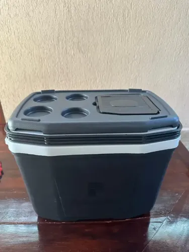 Caixa Térmica Primeplas 32 Lts Com Borda Cinza Tampa Isolada
