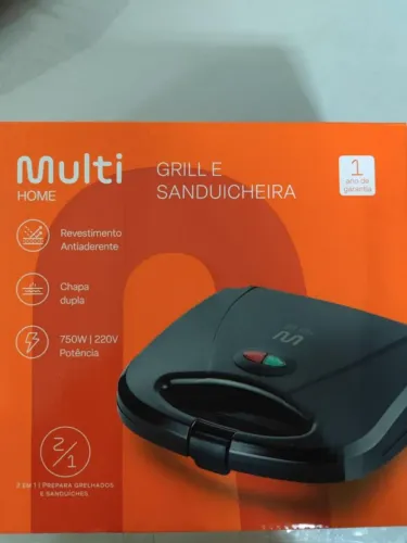 Sanduicheira e Minigrill Multi Gourmet 750W - 220V | Multilaser CE044 NOVA