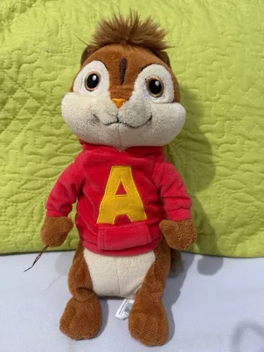 Alvin e os esquilos em pelúcia marca BBR 28 cm altura
