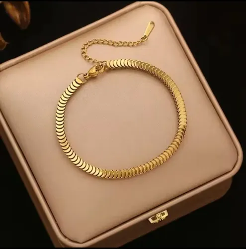 Pulseira Feminina Escama de Peixe - Luxo Único Ajustável
