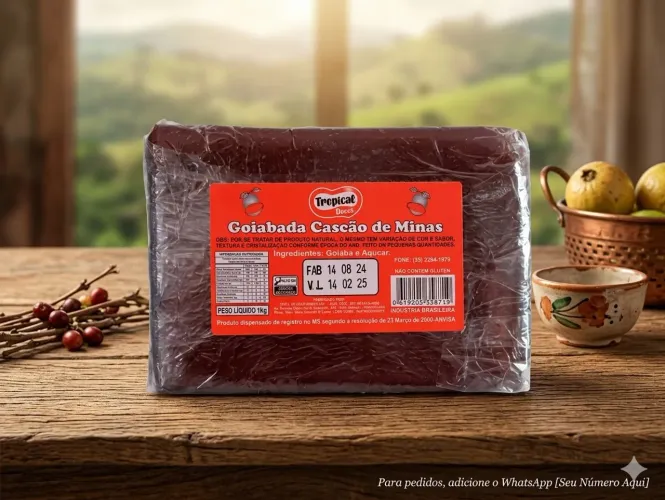 Giabada cascão de Minas, tropical doces 1kg