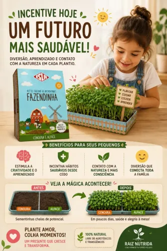 KIT INFANTIL HORTA DA FAZENDINHA!