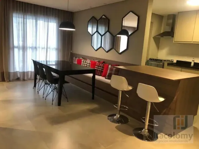 Apartamento mobiliado com 1 dormitório para alugar, 67 m² por R$ 6.702/mês - Edifício Glas