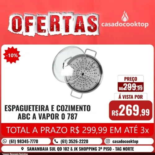ESPAGUETEIRA E COZIMENTO ABC A VAPOR - 0 787