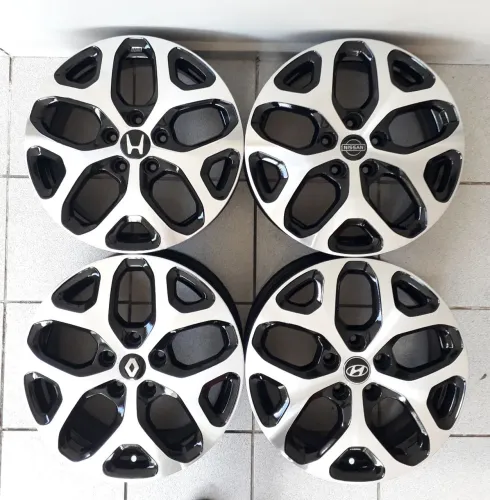 Jogo de rodas aro 17 5x114 Honda Nissan Renault Hyundai Kia 