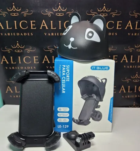 Suporte de celular para moto com proteção de chapéuzinho