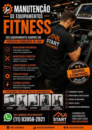 Montagem e manutenção de equipamentos de academia 