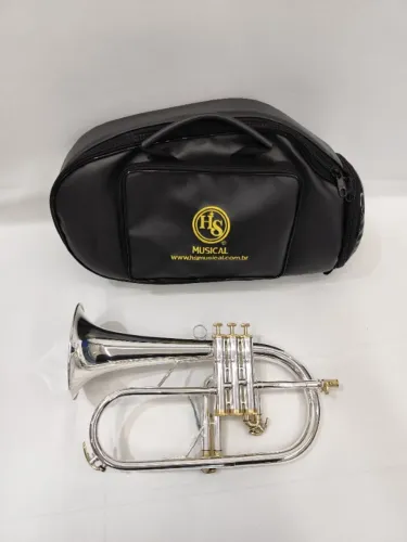 Flugelhorn HS Musical HH1 Sib Prata c/ Laqueado - NOVO - Aceito trocas - Parcelo 18x