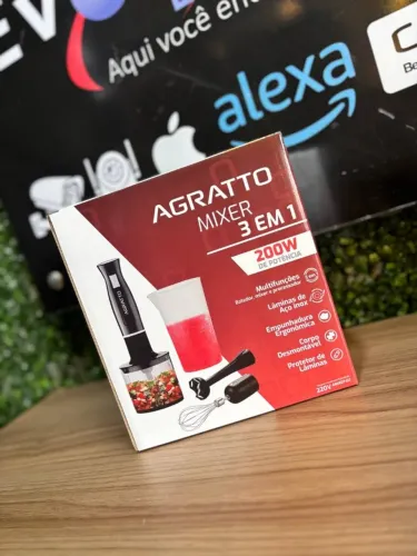 Mixer 3 em 1 200W -AGRATTO - PRODUTO NOVO COM GARANTIA