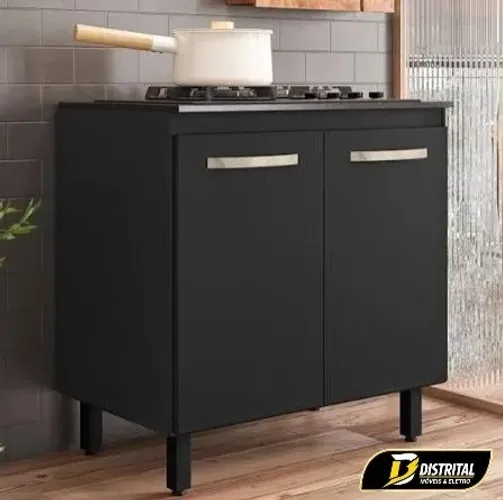 Balcão Para Cooktop Fit 80 2 Portas 4 Bocas Pronta Entrega