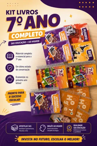 Kit Livros 7º Ano Completo - SAS + Go Higher ?