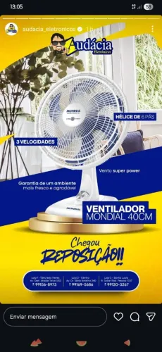 Ventilador Mondial Mesa 40 cm