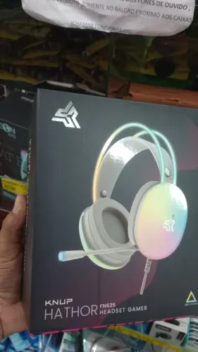 Fone de Ouvido Headset Gamer (USB + P2) KP-FN635 - Knup iluminação LED
