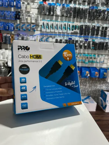 Cabo HDMI 15M Pro Eletrônic 2.0 Proporção 16:9 Ultra HD 4K 