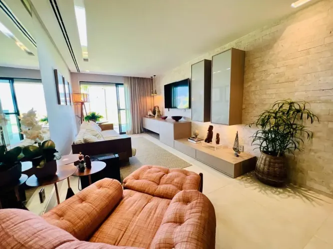 Apartamento Térreo Beira-Mar no Polinésia Resort | 115m² | 3 Suítes | Exclusividade em Mur