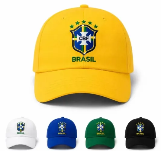 Boné bordado seleção brasileira 