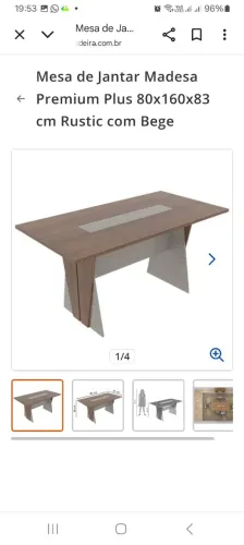 Mesa nova ainda sem montar
