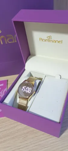 Relógio digital Rommanel dourado
