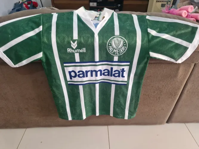 Antiga vamisa futebol Palmeiras Anos 90 - Parmalat , raridade tam G - no estado - Rhumell