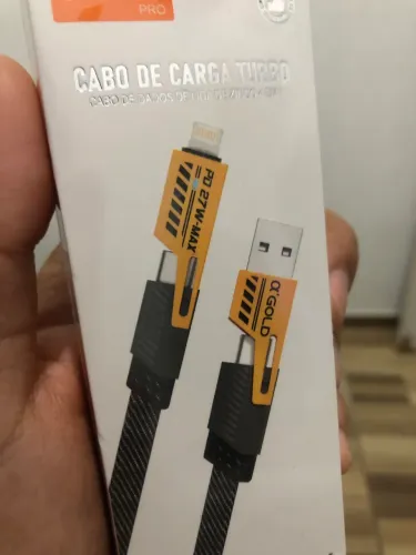 Cabo de carregador 65w de 1 metro universal 