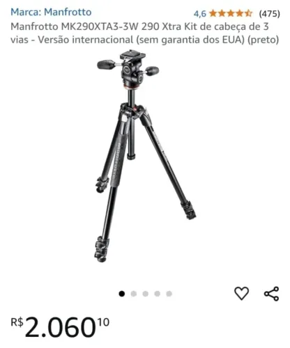 Tripe manfrotto