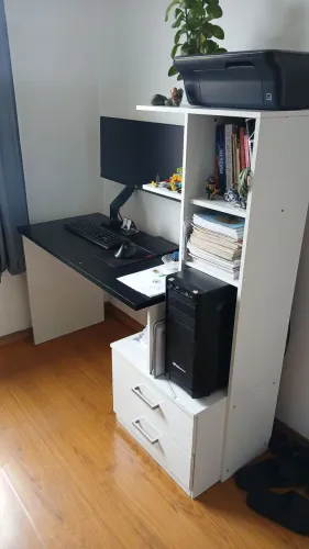 Escrivaninha com Estante 2 Gavetas Poli Siena Móveis