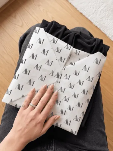 100 Papel Seda Personalizado 20x30cm | PERSONALIZAMOS COM SUA LOGO