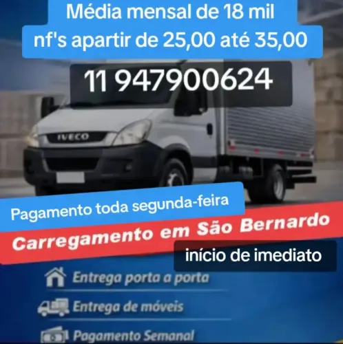 ROTAS NA ZONA SUL E GRANDE SÃO PAULO AGREGANDO HR, KIA BONGO, MASTER BAÚ, IVECO E VAN