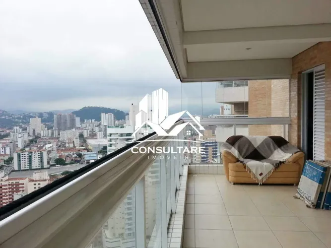 Apartamento à Venda no Condomínio Castell Due Piazze Gonzaga, Santos/SP