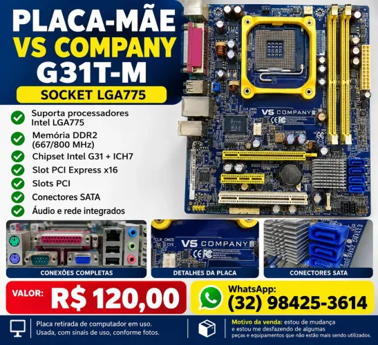 Placa-mãe VS Company G31T-M - LGA775