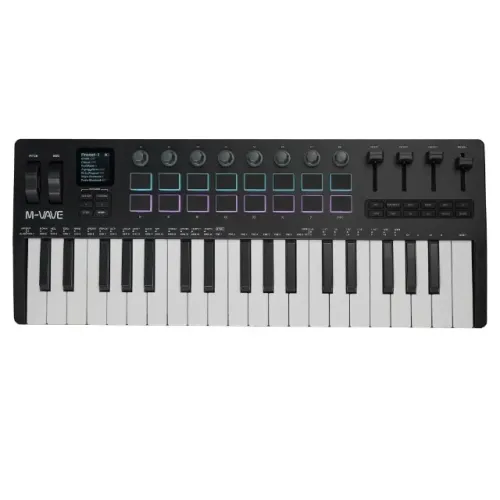 Controlador Midi M-vave SMK-37 (PRETO ou BRANCO)