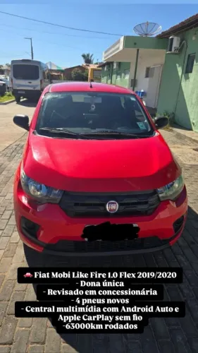 VENDO FIAT MOBI 19/20 UNICA DONA, CARRO DE PROCEDÊNCIA.