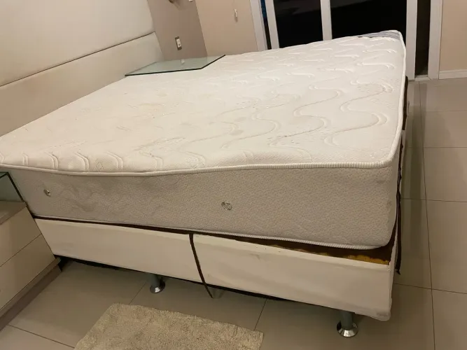 Cama box + colchão Ortobom king size