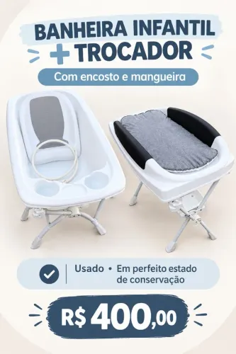Banheira com trocador