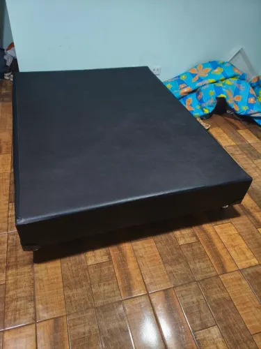 Base Cama Box Casal Ortobom 138x188 Preta - Sem Baú