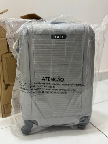 Mala De Bordo 15kg Otello Cinza Com Rodinhas 360°