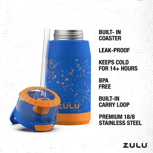 garrafa térmica infantil zulu flex 355ml #nova