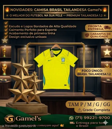 Camisa Brasil Amarela - 1.2 (Premium)