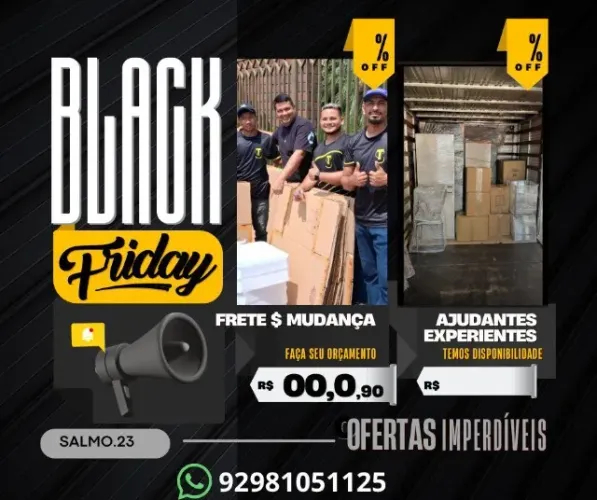 Frete bau mudança embalada na promoção