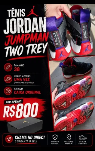 Tênis jordan jump man two trey TAMANHO 38
