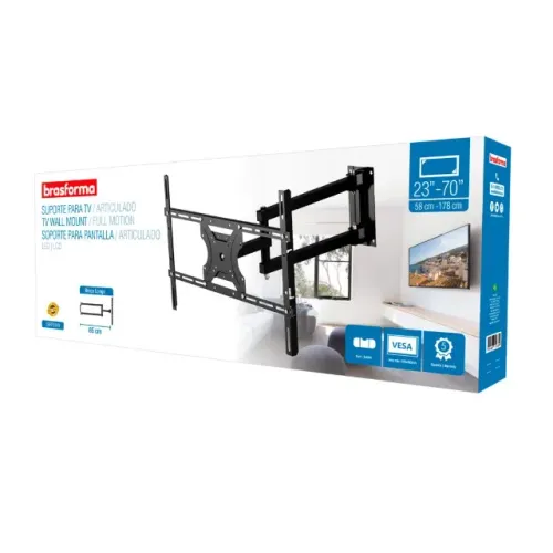 Suporte Para Tv Até 70 Pol. Braço Longo -sbrp2440 Cor Preto