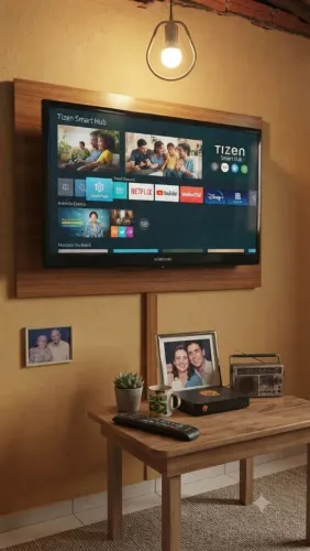 TV smart gigante 55 polegadas detalhes na tela fácil de resolver