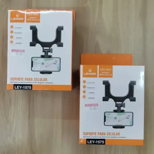 Suporte para retrovisor ? compatível com todos os aparelhos ? prático e de fácil instalaçã