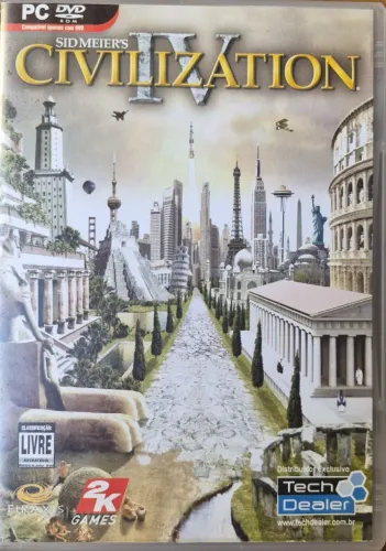 Sid Meier's Civilization IV PC DVD Original Completo - Caixa e Manual!