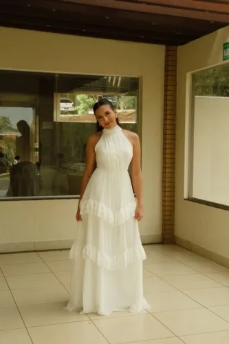 Vestido Branco Civil, Noivado, Chá de Panela 